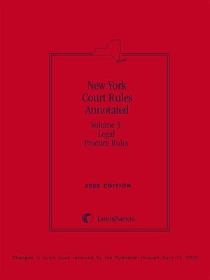 cover image of New York Court Rules Annotated